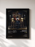 #noir Tableau de l'album Master of My Make-Believe de Santigold, cadre noir, imprimé et encadré en France