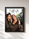 #noir Tableau de l'album Nina Sky de Nina Sky, cadre noir, imprimé et encadré en France