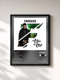 #noir Tableau de l'album En Letra de Otro de Farruko, cadre noir, imprimé et encadré en France