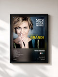 #noir Tableau de l'album Un vento senza nome de Irene Grandi, cadre noir, imprimé et encadré en France