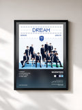 #noir Tableau de l'album DREAM de SEVENTEEN, cadre noir, imprimé et encadré en France
