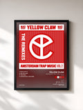 #noir Tableau de l'album Amsterdam Trap Music, Vol. 2 (Remixes) de Yellow Claw, cadre noir, imprimé et encadré en France