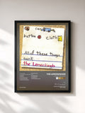 #noir Tableau de l'album Car Button Cloth de The Lemonheads, cadre noir, imprimé et encadré en France