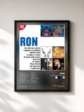 #noir Tableau de l'album I Grandi Successi: Ron de Ron, cadre noir, imprimé et encadré en France