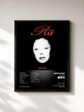 #noir Tableau de l'album milord de Edith Piaf, cadre noir, imprimé et encadré en France