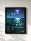 #noir Tableau de l'album Magic Island - Music For Balearic People (Mixed Version) de Roger Shah, cadre noir, imprimé et encadré en France