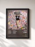 #noir Tableau de l'album Hecho En Medellín de Blessd, cadre noir, imprimé et encadré en France