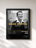 #noir Tableau de l'album Essential de Dean Martin, cadre noir, imprimé et encadré en France
