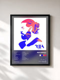 #noir Tableau de l'album Neon de Rea Garvey, cadre noir, imprimé et encadré en France