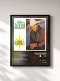#noir Tableau de l'album Honky Tonk Christmas de Alan Jackson, cadre noir, imprimé et encadré en France