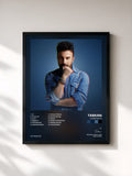 #noir Tableau de l'album Kuantum 51 de Tarkan, cadre noir, imprimé et encadré en France