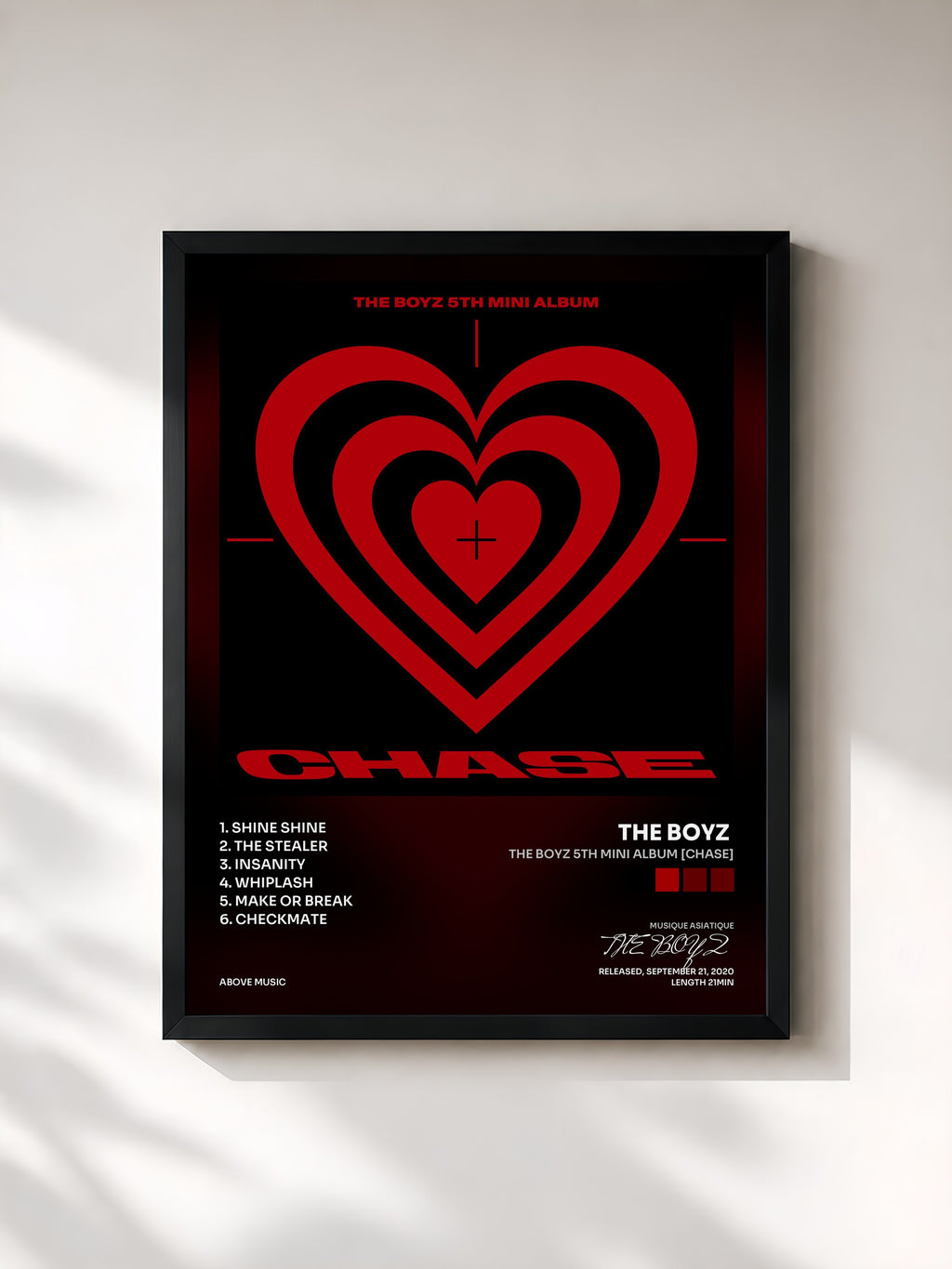 #noir Tableau de l'album THE BOYZ 5th MINI ALBUM [CHASE] de THE BOYZ , cadre noir, imprimé et encadré en France