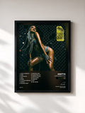 #noir Tableau de l'album Funk Generation de Anitta, cadre noir, imprimé et encadré en France