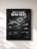 #noir Tableau de l'album DEAD HEAT de Dusty Locane, cadre noir, imprimé et encadré en France