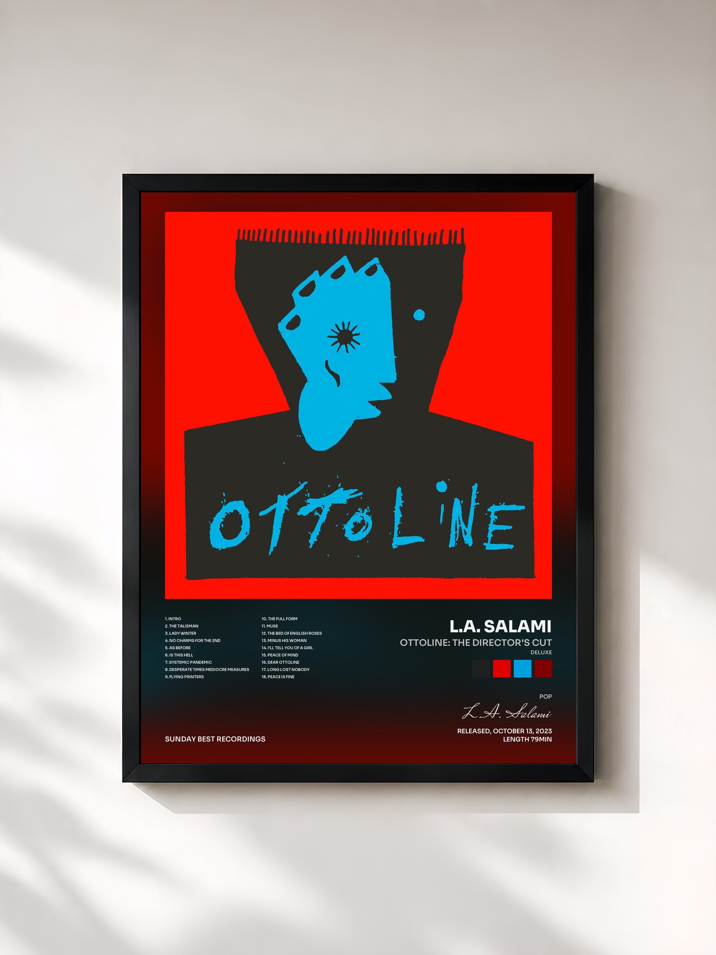 #noir Tableau de l'album OTTOLINE: THE DIRECTOR'S CUT (DELUXE) de L.A. Salami, cadre noir, imprimé et encadré en France