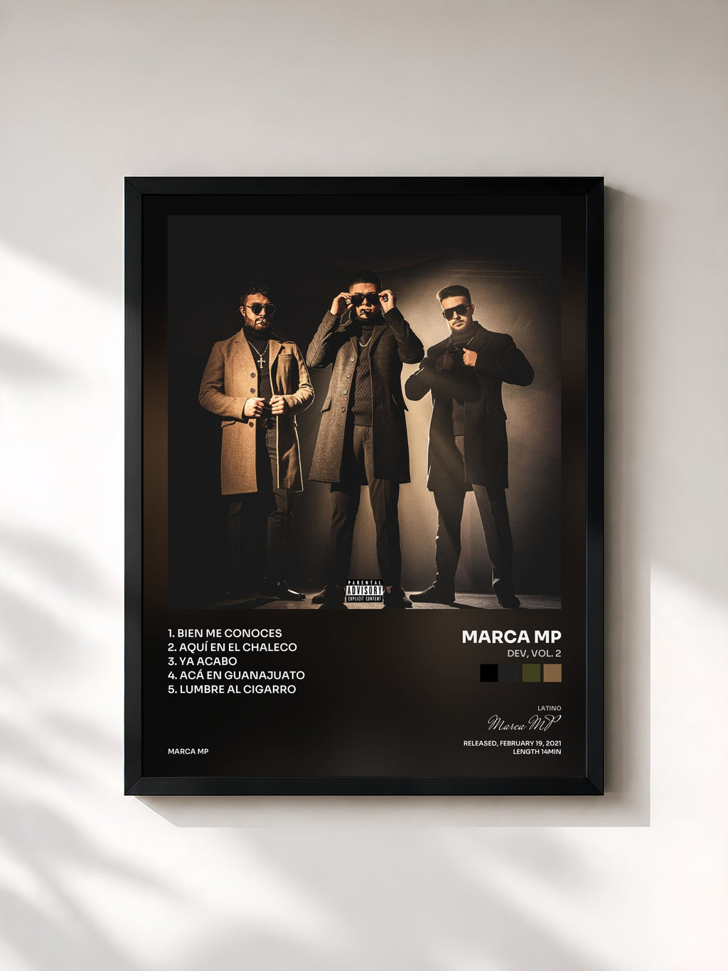 #noir Tableau de l'album DEV, Vol. 2 de Marca MP, cadre noir, imprimé et encadré en France