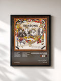 #noir Tableau de l'album Seasons de American Authors, cadre noir, imprimé et encadré en France