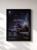 #noir Tableau de l'album Postcards in the Sky de David Archuleta, cadre noir, imprimé et encadré en France