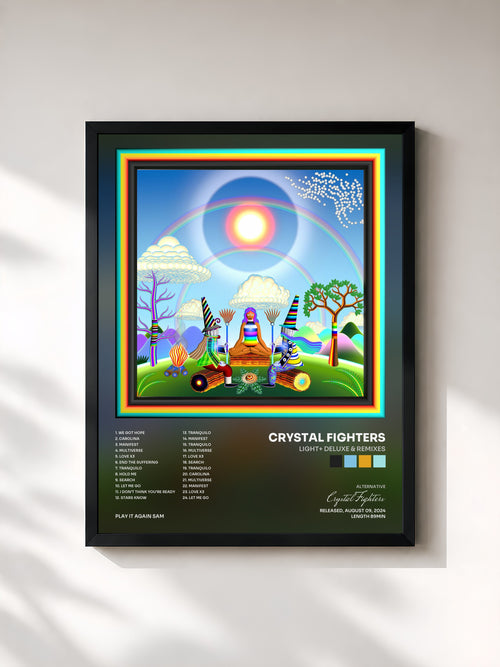 Crystal Fighters · LIGHT+ Deluxe & Remixes — Affiche encadrée