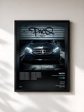 #noir Tableau de l'album Contrôle technique de PACO, cadre noir, imprimé et encadré en France