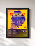 #noir Tableau de l'album Level Up de Blaiz Fayah, cadre noir, imprimé et encadré en France