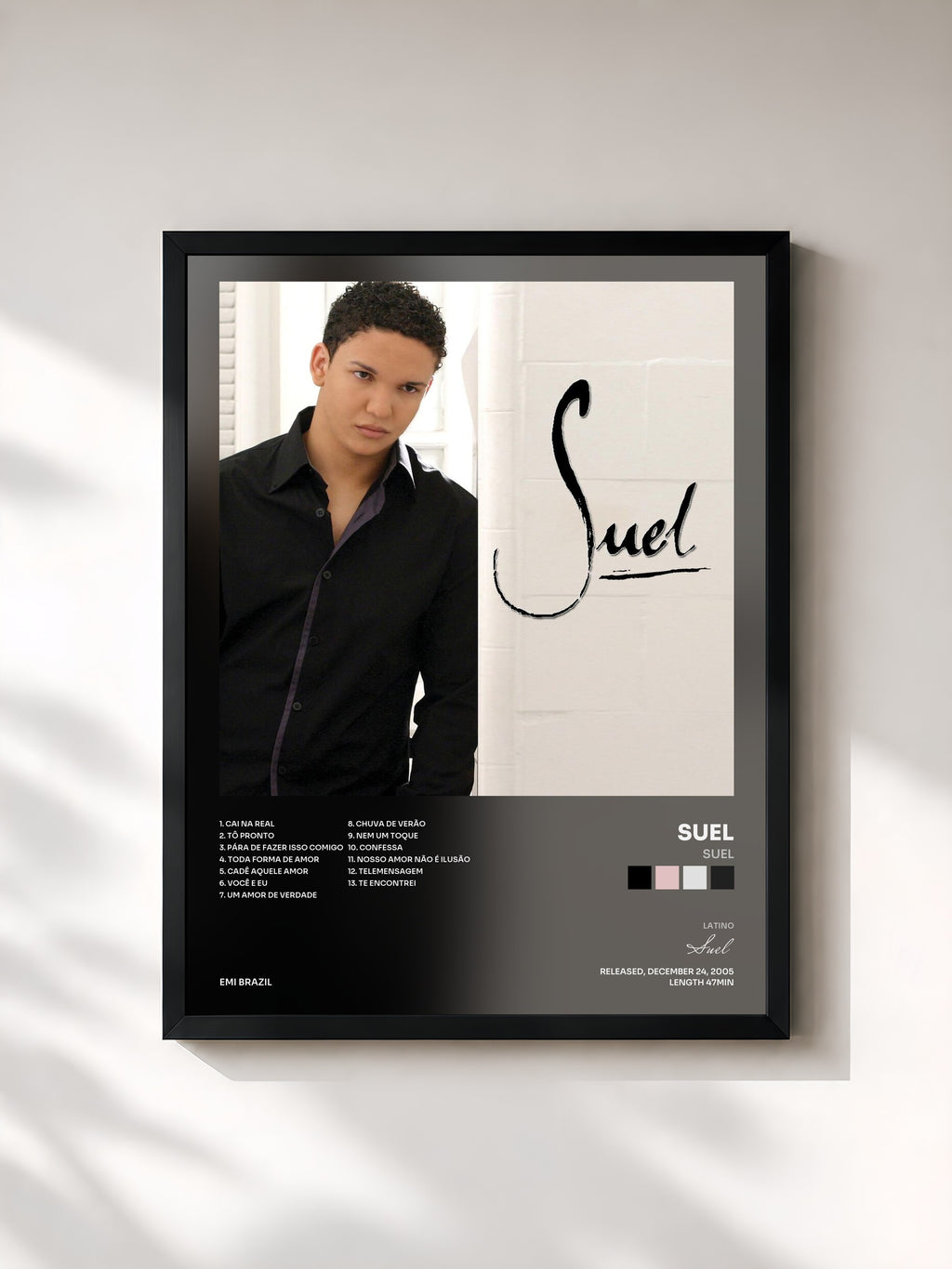 #noir Tableau de l'album Suel de Suel, cadre noir, imprimé et encadré en France