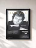 #noir Tableau de l'album Zonder Zorgen de André Hazes, cadre noir, imprimé et encadré en France