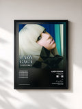#noir Tableau de l'album Poker Face (Remixes Part 1) de Lady Gaga, cadre noir, imprimé et encadré en France
