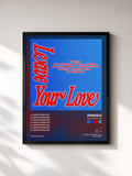 #noir Tableau de l'album Leaveyourlove de Parcels, cadre noir, imprimé et encadré en France