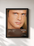 #noir Tableau de l'album 33 de Luis Miguel, cadre noir, imprimé et encadré en France
