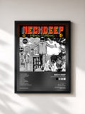 #noir Tableau de l'album The Peace And The Panic de Neck Deep, cadre noir, imprimé et encadré en France
