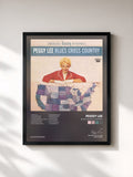 #noir Tableau de l'album Blues Cross Country de Peggy Lee, cadre noir, imprimé et encadré en France