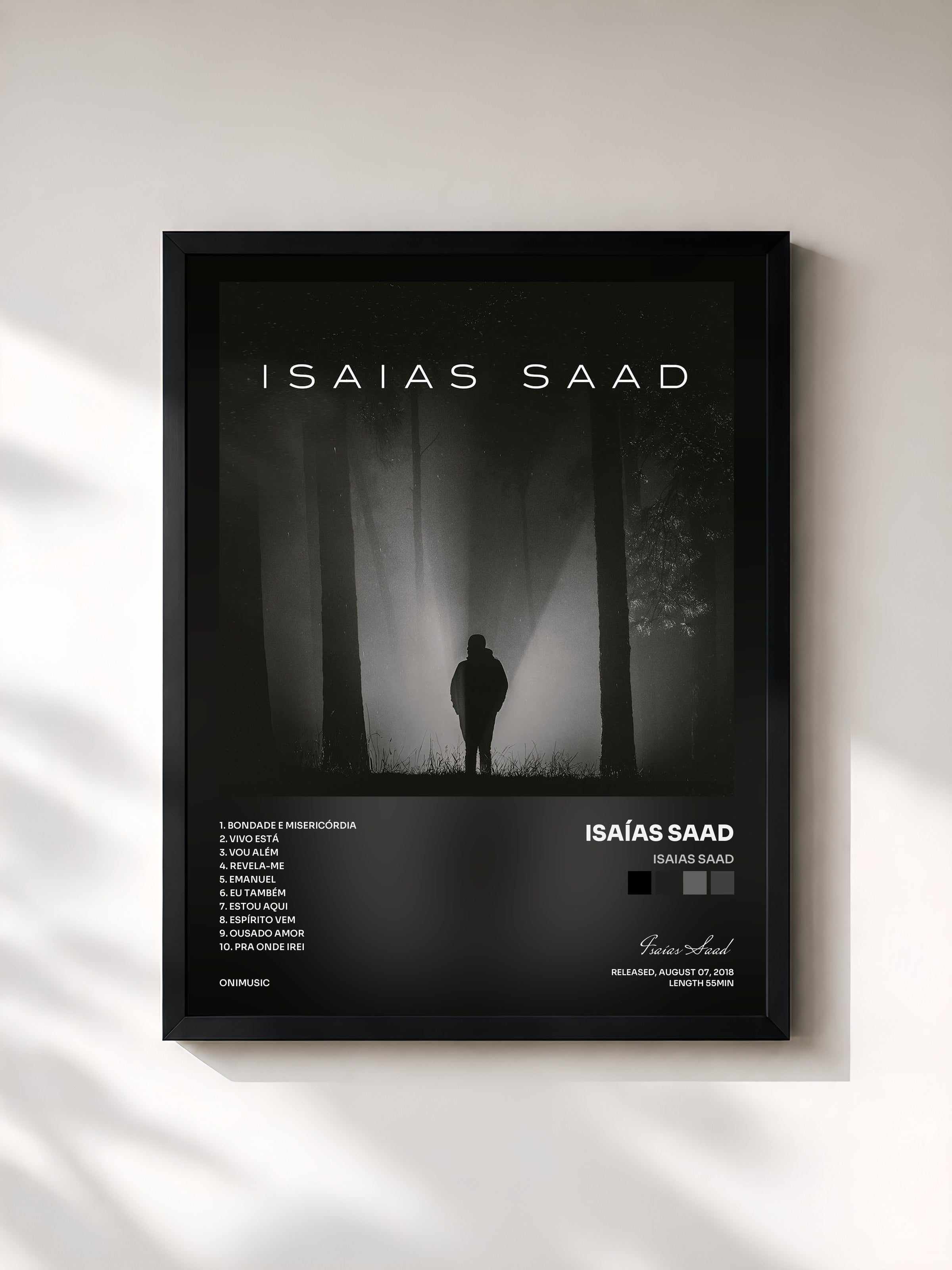 #noir Tableau de l'album Isaias Saad de Isaías Saad, cadre noir, imprimé et encadré en France