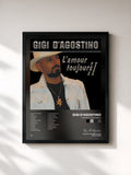 #noir Tableau de l'album L'Amour Toujours II de Gigi D'Agostino, cadre noir, imprimé et encadré en France