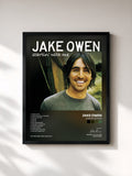 #noir Tableau de l'album Startin' With Me de Jake Owen, cadre noir, imprimé et encadré en France
