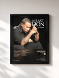 #noir Tableau de l'album The Last Don de Don Omar, cadre noir, imprimé et encadré en France