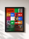 #noir Tableau de l'album In The Cold Light of Monday de Novastar, cadre noir, imprimé et encadré en France