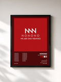 #noir Tableau de l'album We Are Only Remixes de NONONO, cadre noir, imprimé et encadré en France