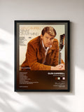 #noir Tableau de l'album Gentle On My Mind (Remastered) de Glen Campbell, cadre noir, imprimé et encadré en France