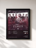 #noir Tableau de l'album Eternity de Super Yei, cadre noir, imprimé et encadré en France