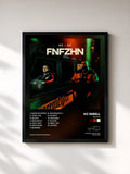 #noir Tableau de l'album FNFZHN de KC Rebell, cadre noir, imprimé et encadré en France