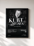 #noir Tableau de l'album Inni en god periode de Kurt Nilsen, cadre noir, imprimé et encadré en France