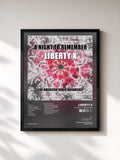 #noir Tableau de l'album A Night To Remember de Liberty X, cadre noir, imprimé et encadré en France