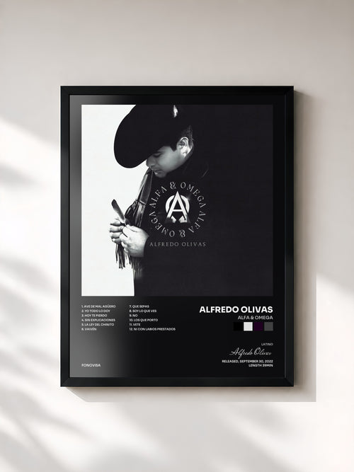 Alfredo Olivas · ALFA & OMEGA — Affiche encadrée