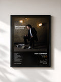 #noir Tableau de l'album Confidential de High Contrast, cadre noir, imprimé et encadré en France