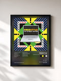 #noir Tableau de l'album Freestyle: The Ultimate Edition de Freestyle, cadre noir, imprimé et encadré en France