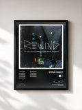 #noir Tableau de l'album Rewind de Emma Hewitt, cadre noir, imprimé et encadré en France