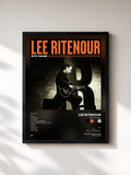 #noir Tableau de l'album Rit's House de Lee Ritenour, cadre noir, imprimé et encadré en France