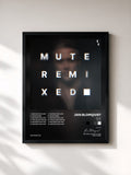 #noir Tableau de l'album MUTE (Remixed) de Jan Blomqvist, cadre noir, imprimé et encadré en France