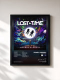 #noir Tableau de l'album Lost In Time de Jowell & Randy, cadre noir, imprimé et encadré en France
